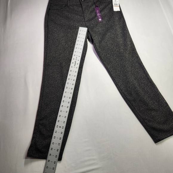 NWT Gloria Vanderbilt Black and Gray Straight Leg Pants Size 12 - Picture 8 of 9